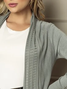 Women Cardigans - 灰色 - 查看 5