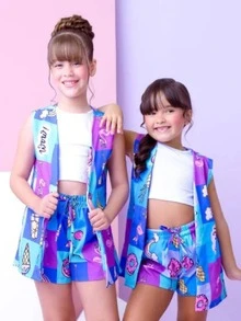 Tween Girls Dresses - Niebieski i biały - Zobacz 4