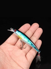 钓鱼 10 件/套 硬激光小鱼饵 钓鱼诱饵 90 毫米鱼钩 鱼摇摆器 渔具 硬人造日本鱼饵 游泳饵 摇摆饵