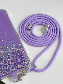 1 件星空闪光环氧树脂 DIY 挂绳项链带,适用于 和 Android 手机壳、钻头和螺丝尼龙绳,轻巧便携 - 紫色 - 查看 4