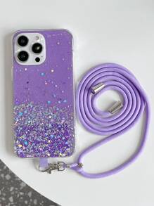 1 件星空闪光环氧树脂 DIY 挂绳项链带,适用于 和 Android 手机壳、钻头和螺丝尼龙绳,轻巧便携 - 紫色 - 查看 8