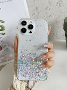 1条星空闪光树脂DIY挂绳项链带，兼容和安卓手机壳，带钻孔螺丝的尼龙绳，轻便易携 - 白色 - 查看 7