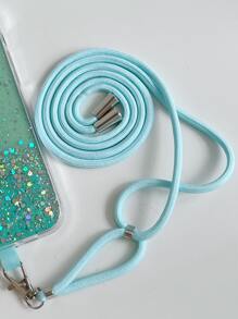 1 Stück Sternenhimmel Glitzer Harz DIY Lanyard Halskette, kompatibel mit iPhone & Android Handyhüllen, Bohr- & Schraubseil aus Nylon, leicht & tragbar - Grün - Übersicht 6