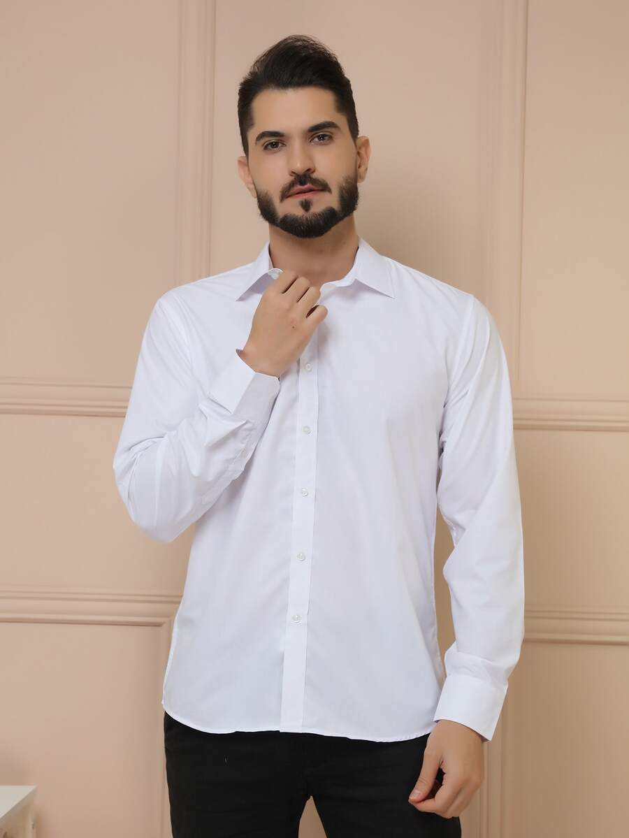 Men Shirts - 白色 - 查看 1