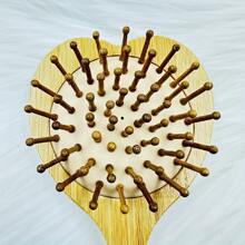 1 Pieza Cepillo De Cabello Con Cojín Portátil Con Espejo Incorporado, Compacto Y Mini Para Uso En Casa O Viajes - Beis - Ver 5