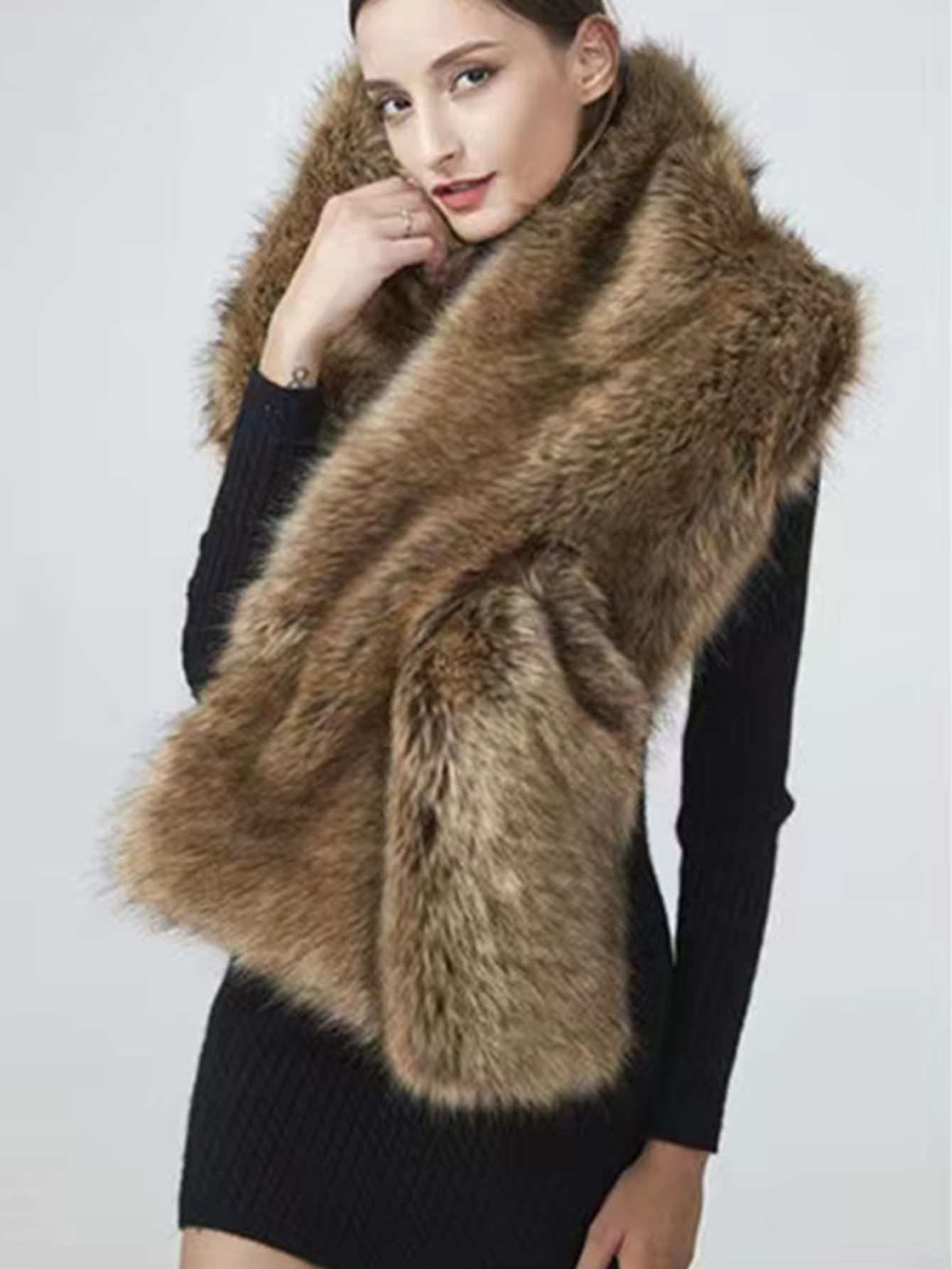 fur shawl for evening dress