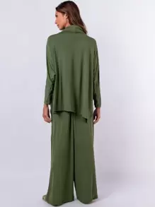 Women Two-piece Outfits - 軍綠色 - 查看 4