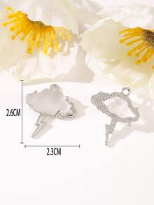 5pcs/pack Stylish Cloud & Raindrop Shaped Alloy Diy Jewelry Pendant For Women's Necklace, Bracelet, Earrings Making