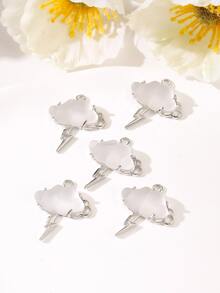 5pcs/pack Stylish Cloud & Raindrop Shaped Alloy Diy Jewelry Pendant For Women's Necklace, Bracelet, Earrings Making