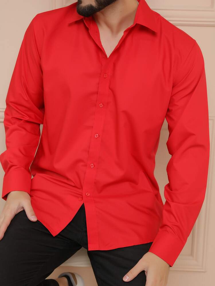 Men Shirts - Red - View 1