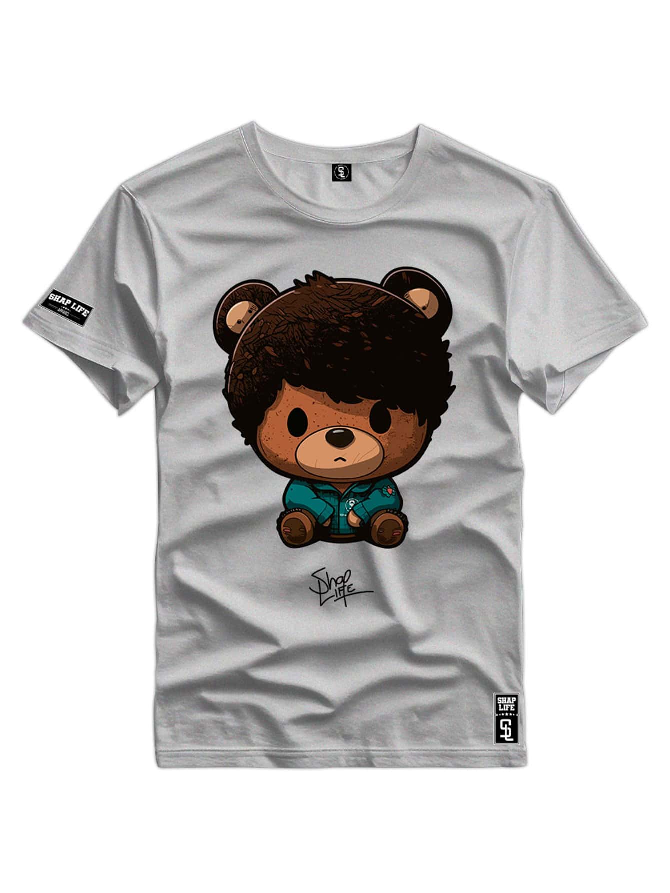 Men T-Shirts - 淺灰色 - 查看 1