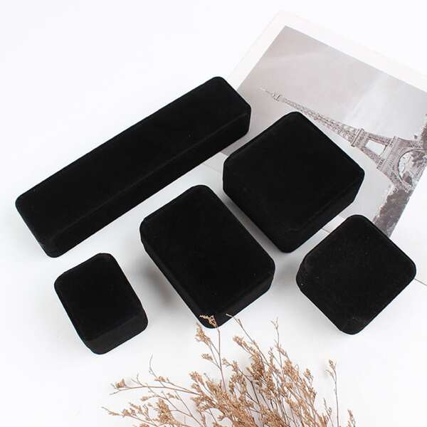 1 pezzo di velluto Collane Scatola pendente Scatola Anello & Orecchino & Braccialetti Custodia confezione di gioielli