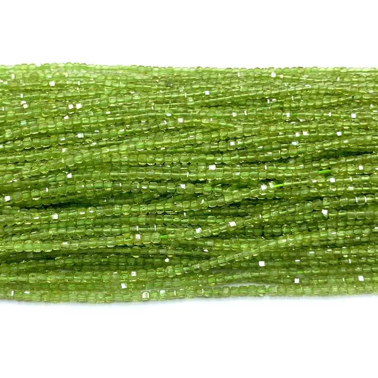 1串實心天然真正透明綠寶石切割立方體散珠,diy珠寶配件 - 綠色 - 查看 6