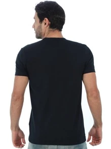 ANISTIA Men T-Shirts - Màu xanh hải quân - Xem 3