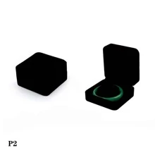 1 pieza Caja de terciopelo para collar, caja para colgante, anillo, pendiente y pulsera, embalaje de joyería - Negro - Ver 4