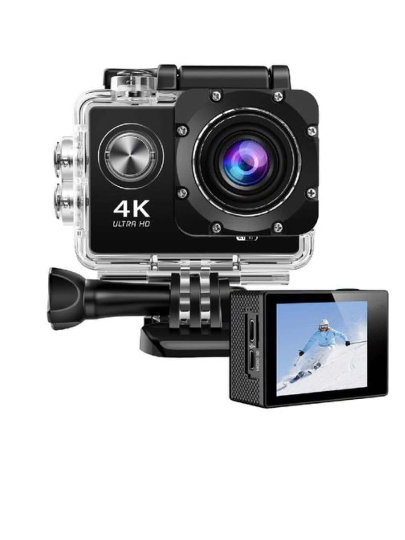 Ultra Câmera Action GO Cam Pro Sports FULL HD 4K 1080p Prova D'Água 4K ...