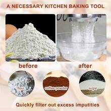 1pc,Flour Sifter For Baking,5 Cup Flour Sifter Stainless Steel,Hand Crank Flour Sifter With 4 Wire Agitator,Double-Layer Baking Sifter, Powdered Sugar Sifter,Baking Sifters For Baking Flour - Stainless Steel Color - View 6