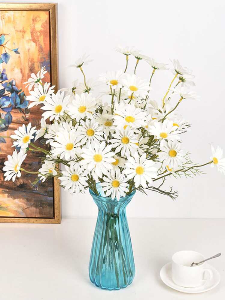 100 Pezzi Mini Margherite Artificiali In Tessuto, 4 Cm Di Diametro, 10 Colori Diversi, Finti Fiori Per Decorazioni Fai Da Te, Matrimoni E Centrotavola