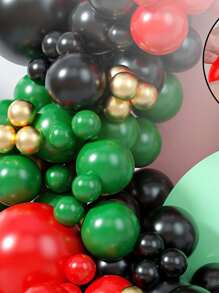 126 件红黑绿金属金色气球花环套装适用于主题生日圣诞新年派对装饰婚礼家居装饰 - 彩色 - 查看 3