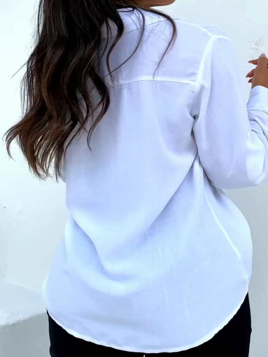 Women Blouses - 白色 - 查看 1
