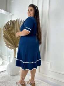 Plus Size Dresses - Bleu marine - Voir 2