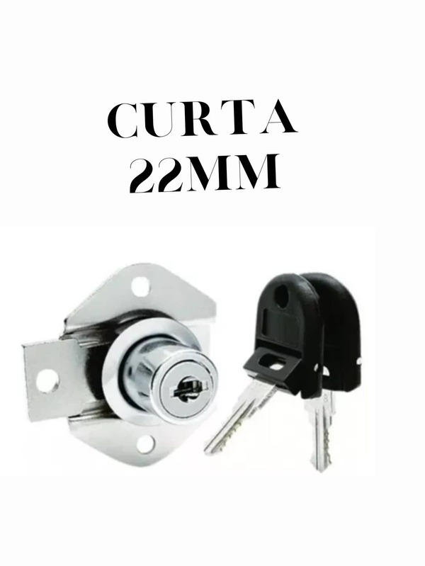 Fechadura Para Gaveta, Armário, Batente e moveis em geral 22MM