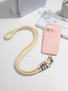 带肩垫的三股编织斜挎带，可用作背包带，适合用作手机壳，送给母亲、家人、朋友、生日、节日的礼物，手机挂饰，手机链