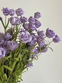 1 pièce/3 pièces Fleur artificielle d'imitation de rose, décoration d'intérieur, Saint-Valentin, cadeau