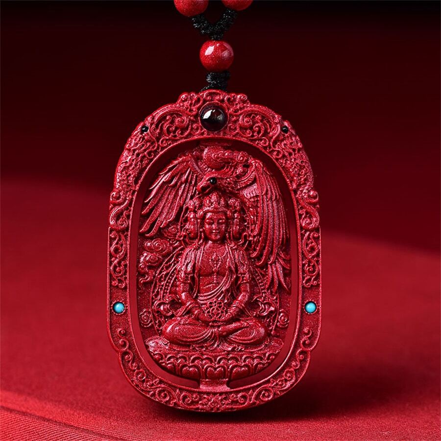 Pendentif et chaîne, grenat, argent - La Boîte à Bijoux
