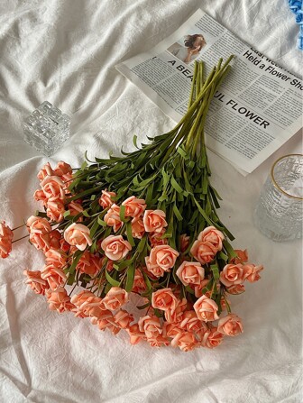 1pc/3pcs Rose Imitation Flower Artificial Flower Home Decoration, Valentine Day, Gift Gifts Birthday Graduation