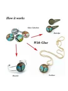 10入組12mm/20mm/25mm卡通可愛愛蛙有趣動物10入圓形照片玻璃凸花扁平的後發現製作 - Round - 查看 4