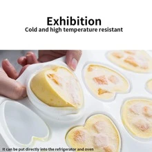 1入心形模具,巧克力模具 - 3d心形矽膠慕斯蛋糕烘焙模具,適用於情人節熱巧克力甜點糖果乳酪蛋糕(8孔) - 8-Cavity Heart Shape Cake Baking Molds - 查看 4