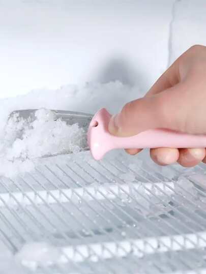 1入組不銹鋼冰刮,冰箱除霜工具,掛洞手柄,隨機顏色