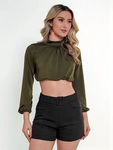 Women Tops - xanh quân đội - Xem 1