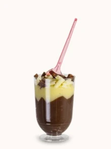 KIT 100 Mini Taça Para Docinhos 50 ML + 100 Mini Colher Acrílica - Porta Doces Festa Doces de Festa Copinho de Doces Copo Ceia Taçinha - Transparente - Visão 2