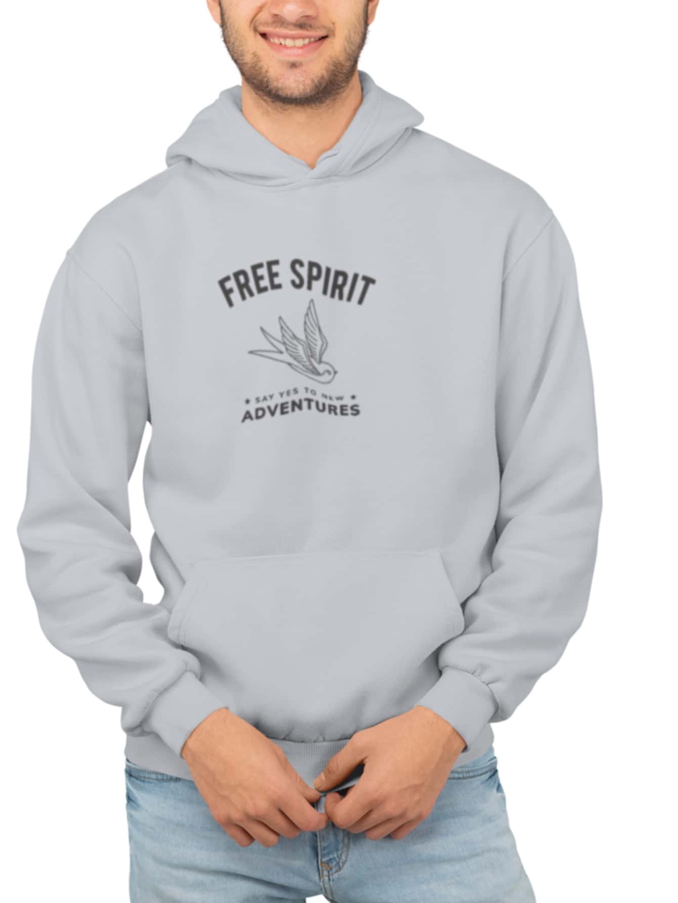 Men Sweatshirts - Màu Xám nhạt - Xem 1