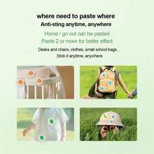 180 chiếc/120 chiếc/72 chiếc/60 chiếc/36 chiếc/6 chiếc Miếng dán chống muỗi màu hỗn hợp, Miếng dán chống muỗi thực vật tự nhiên di động dễ thương cho hộ gia đình - Nhiều màu - Xem 9