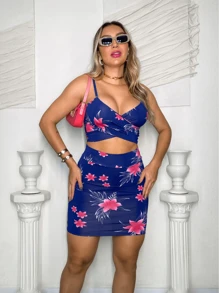 Women Two-piece Outfits - Màu xanh hải quân - Xem 1