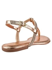 Women Flat Sandals - 銅色 - 查看 2