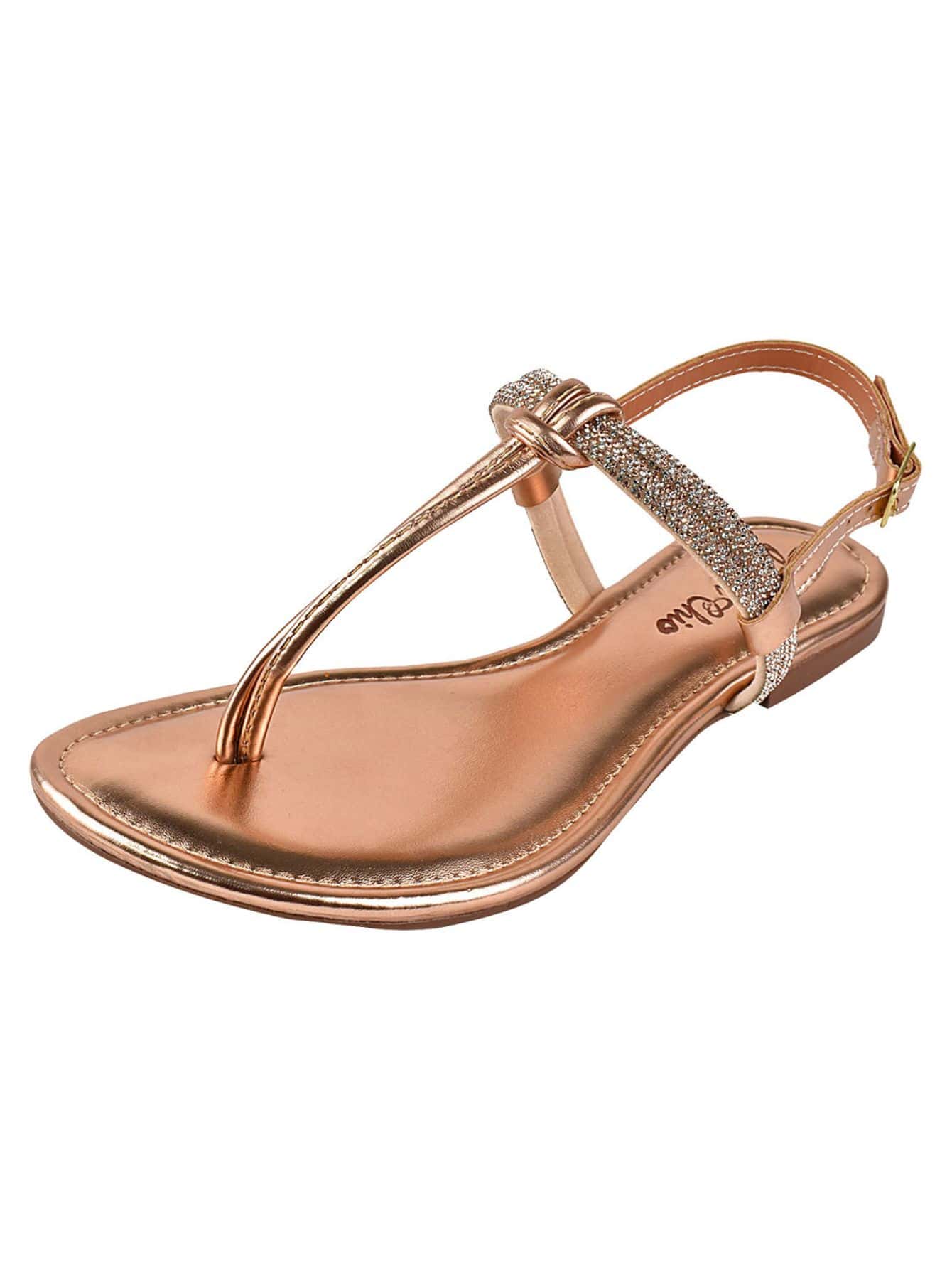 Women Flat Sandals - 銅色 - 查看 1