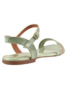Women Flat Sandals - 薄荷綠 - 查看 2