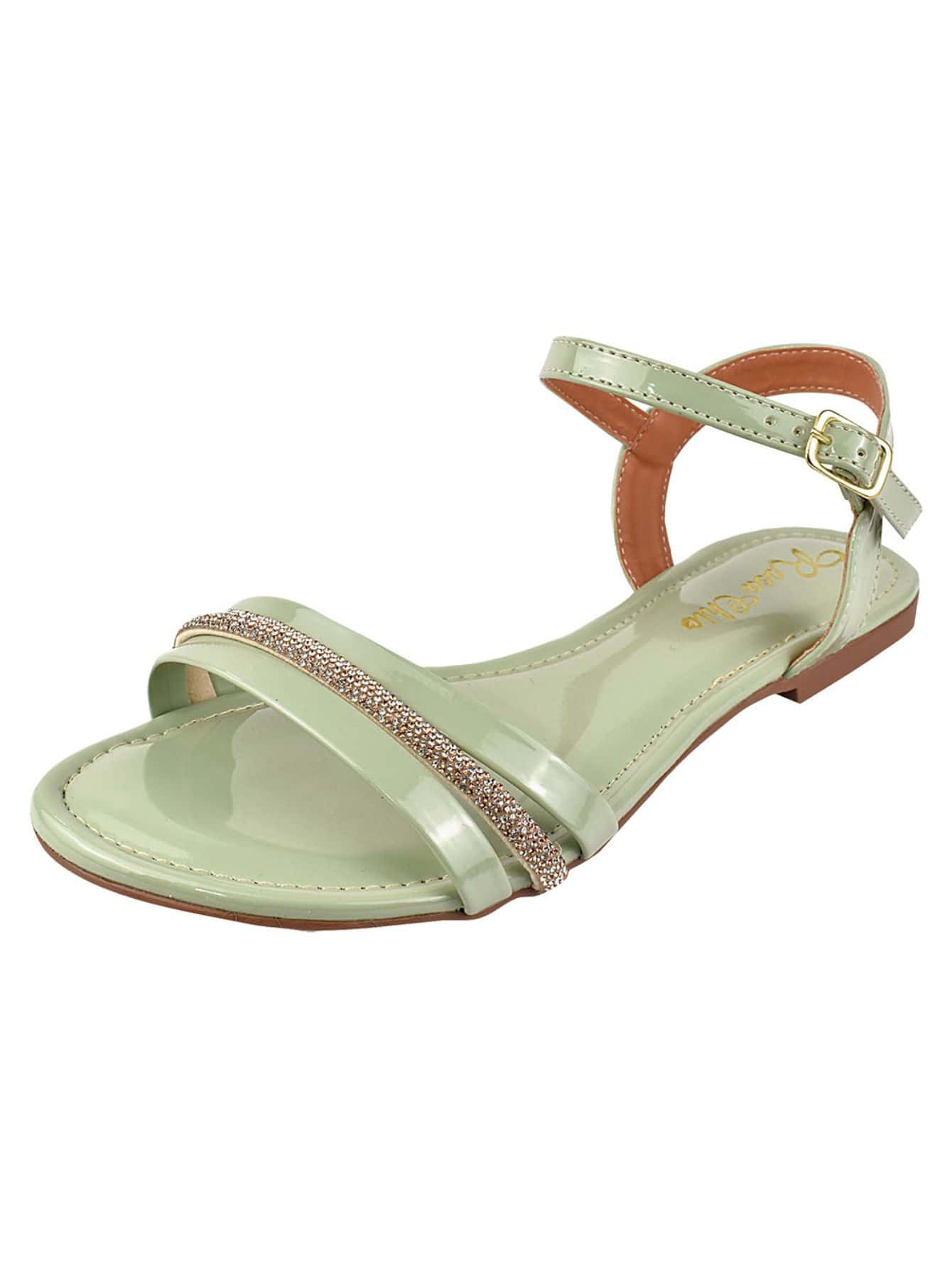 Women Flat Sandals - 薄荷綠 - 查看 1