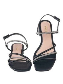 Women Heeled Sandals - 黑色 - 查看 3