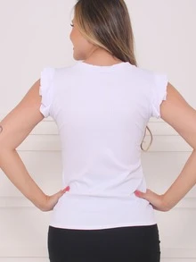 Women T-Shirts - 白色 - 查看 3
