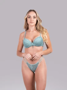 Women Sexy Lingerie - 薄荷綠 - 查看 3