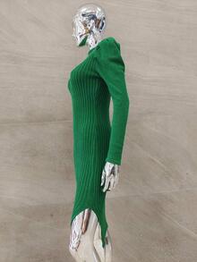 Women Sweater Dresses - màu xanh lá - Xem 3