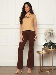 DELLAMARCA Women T-Shirts - Camel - View 3