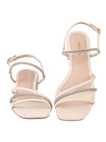 Women Heeled Sandals - 奶油 - 查看 3