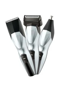 Rechargeable Electric Shaver Razor With Interchangeable Head 3 In 1 Chin Shaving Machine - Silver - View 1
