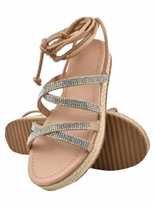 Women Flat Sandals - 乾枯玫瑰色 - 查看 2